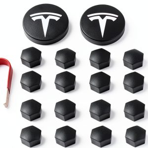 XINFOOB Silver Matte Hub Center Caps for Tesla-0